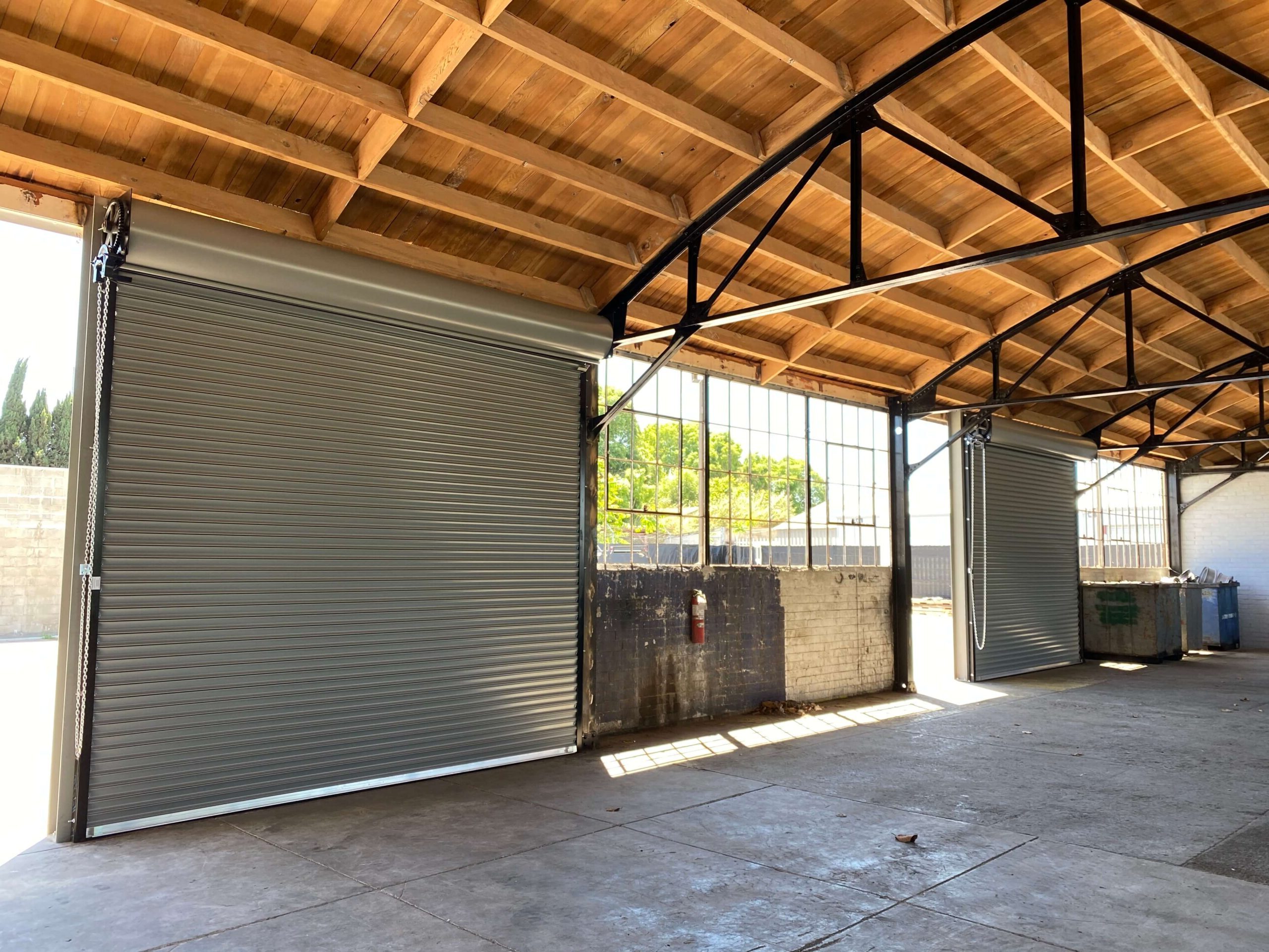 commercial style garage door